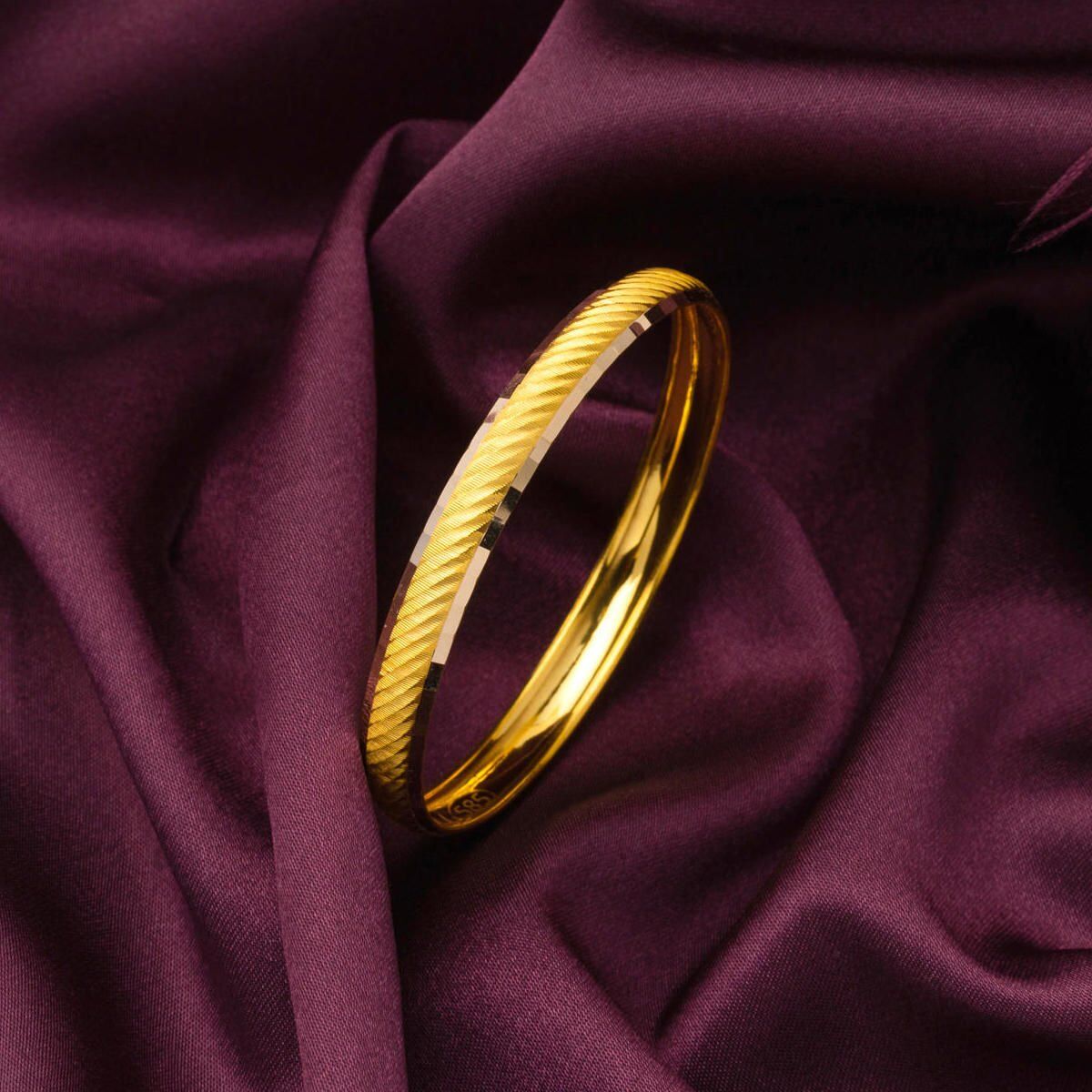 14K Yellow Gold Setina Baby Children's Bangle