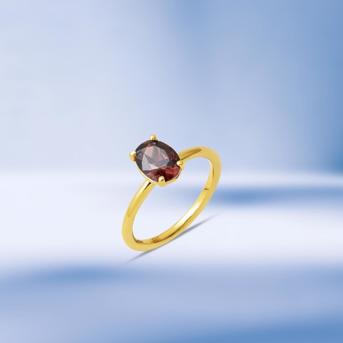 14K Yellow Gold Smoky Quartz Cubic Zirconia Ring (2.58 g)