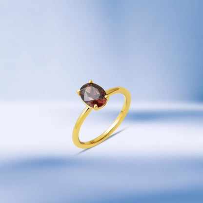 14K Yellow Gold Smoky Quartz Cubic Zirconia Ring (2.58 g)