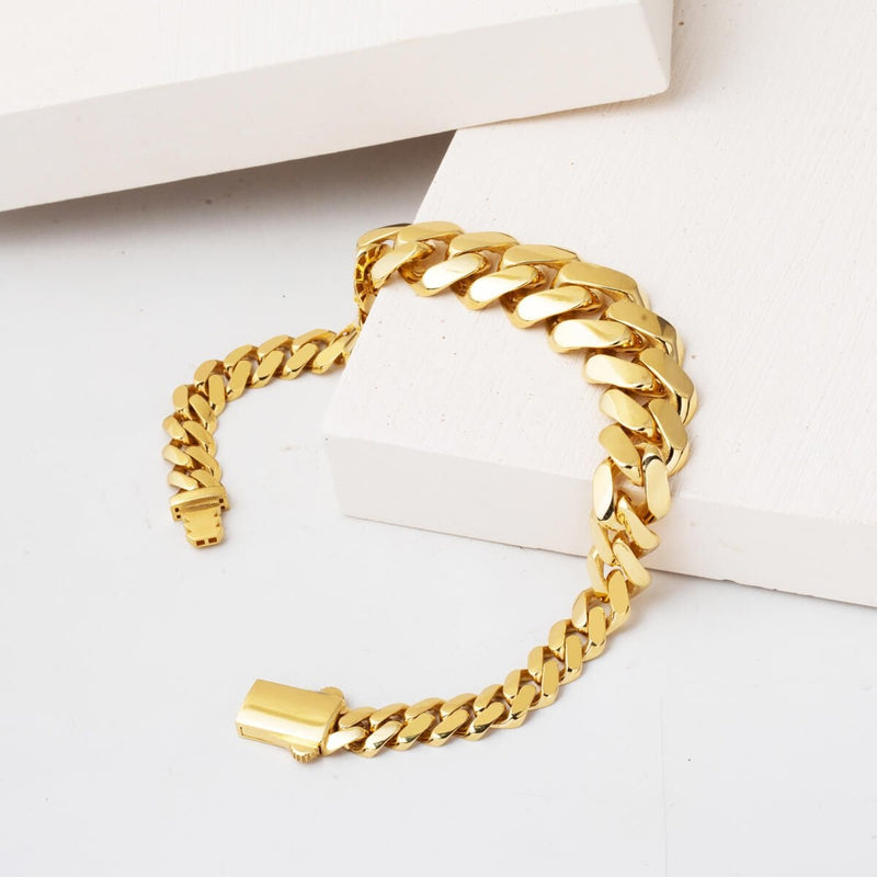 14K Yellow Gold Tight Curb Chain Bracelet