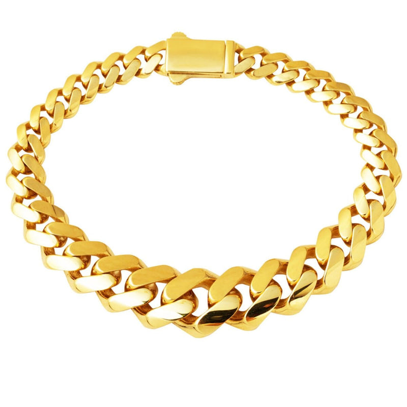 14K Yellow Gold Tight Curb Chain Bracelet