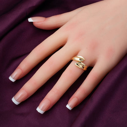 14K Yellow Gold Elegant Pattern Women's Ring
