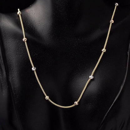 14K Yellow Gold Ball Necklace