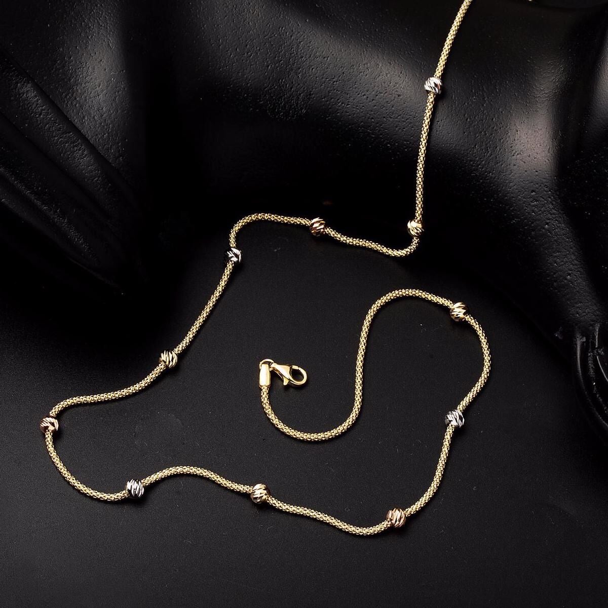 14K Yellow Gold Ball Necklace