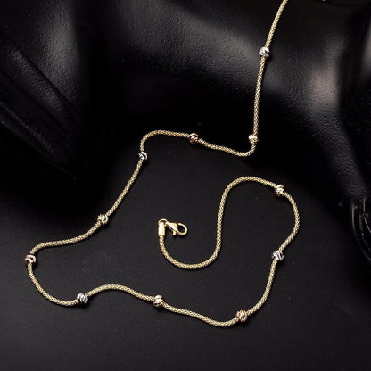 14K Yellow Gold Ball Necklace