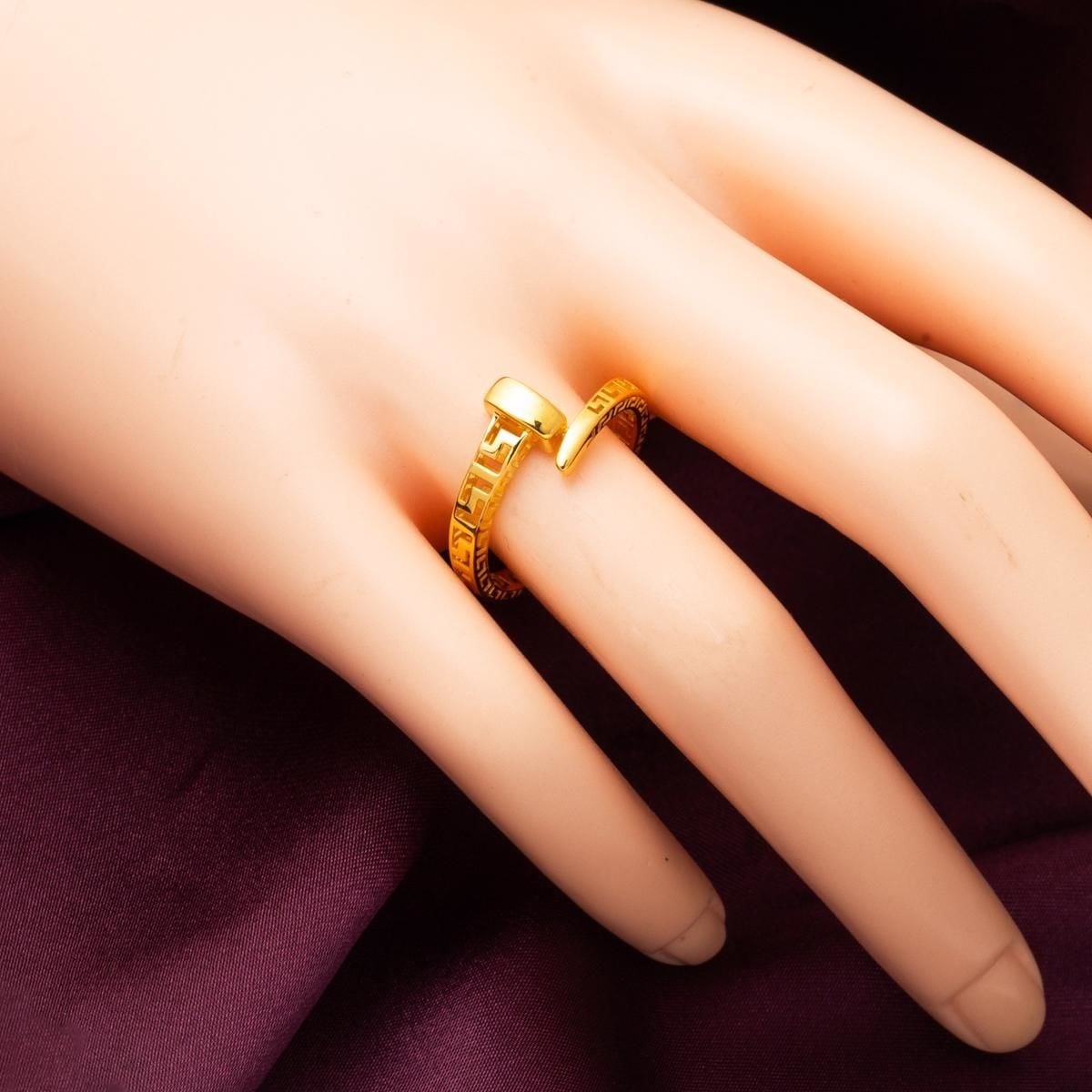 14K Yellow Gold Designer Inspired Nail Ring