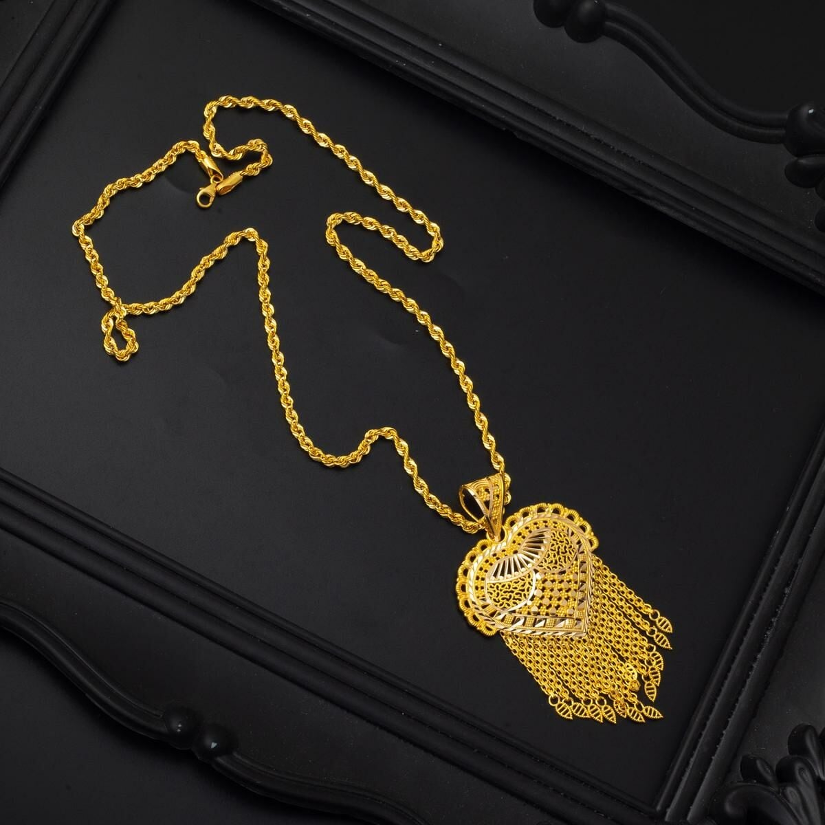 14K Yellow Gold Indian Style Chain Necklace