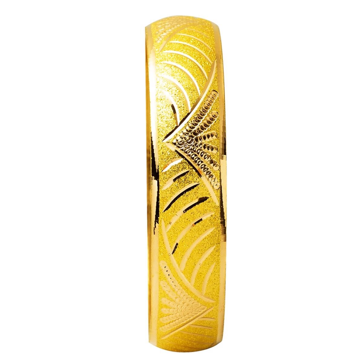22K Yellow Gold 1.5 CM Wide Bangle