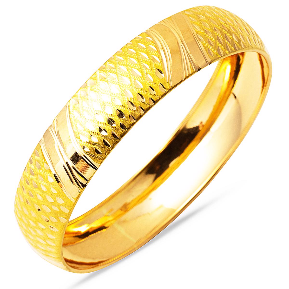 22K Yellow Gold 1.5 CM Wide Bangle (14 g)