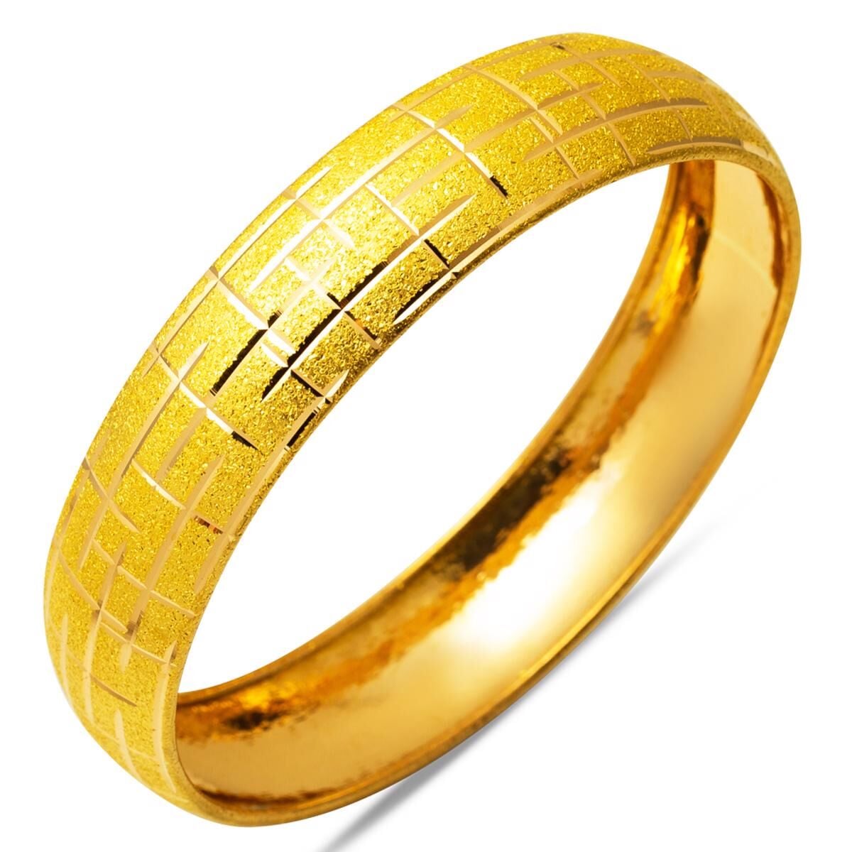 22K Yellow Gold 1.5 CM Wide Bangle (14 g)