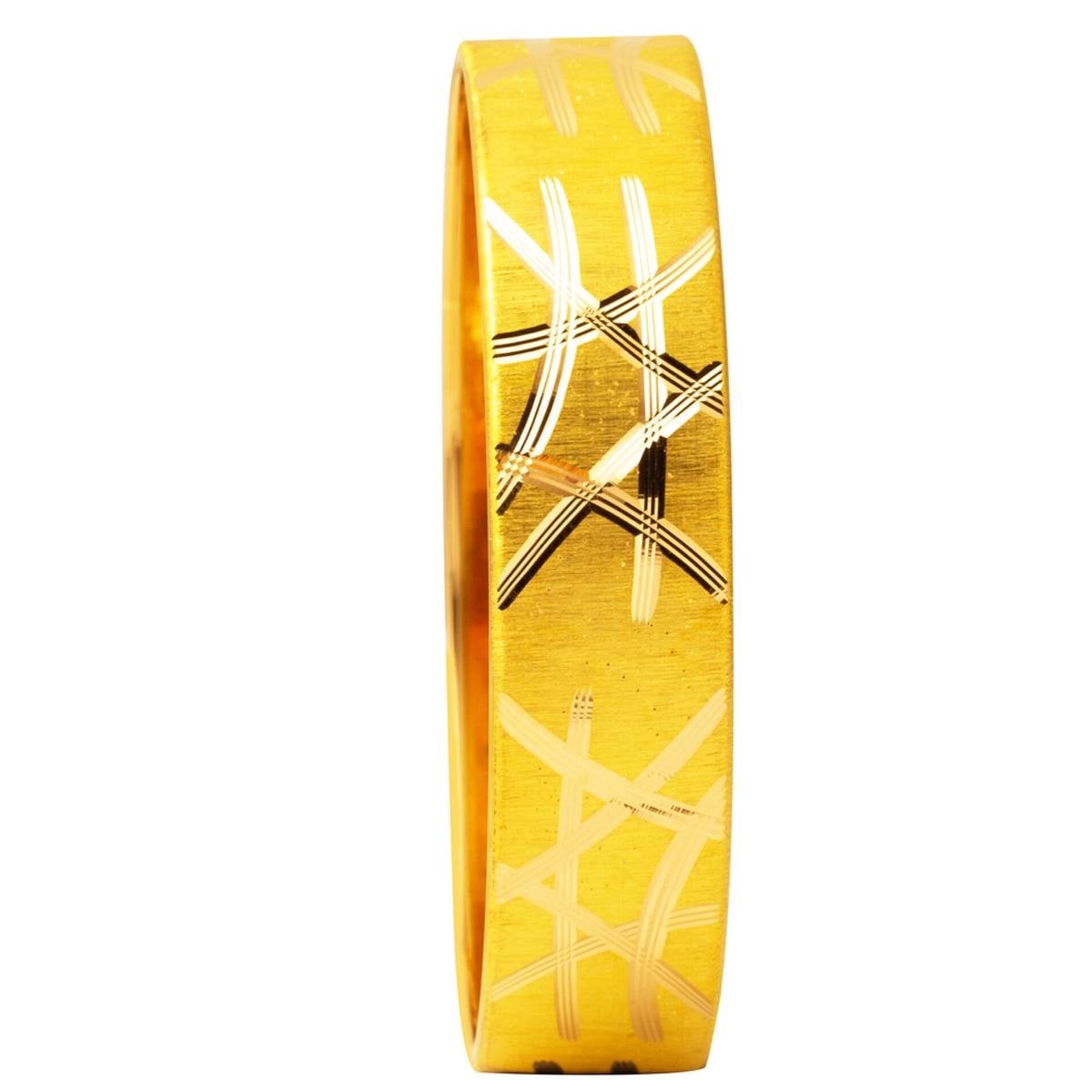 22K Yellow Gold Wide Bangle