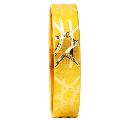 22K Yellow Gold Wide Bangle
