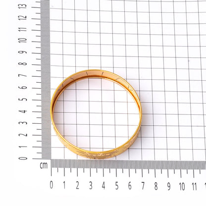 22K Yellow Gold Wide Bangle