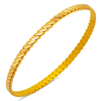 22K Yellow Gold 3-Piece Adana Twisted Bangle (14 g)