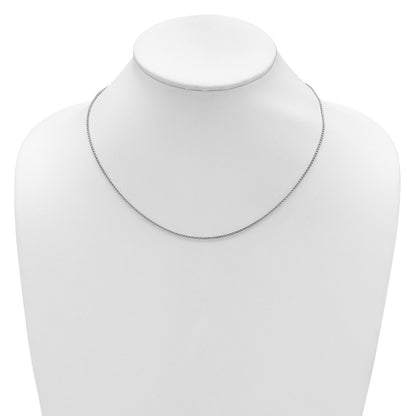 2 Inch 14K White Gold 1.5mm Spiga 1In+1In Adjustable Chain Necklace
