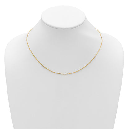 26 Inch 14K Yellow Gold 1.5mm D/C Square Cable 2In+2In Adjustable Chain Necklace