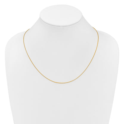 22 Inch 14K Yellow Gold Adjustable 1.1mm Franco Chain Necklace
