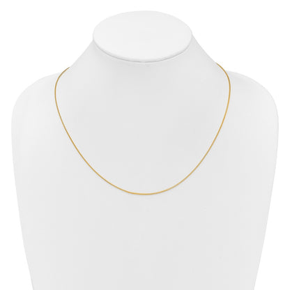 22 Inch 14K Yellow Gold Adjustable 1.1mm Franco Chain Necklace
