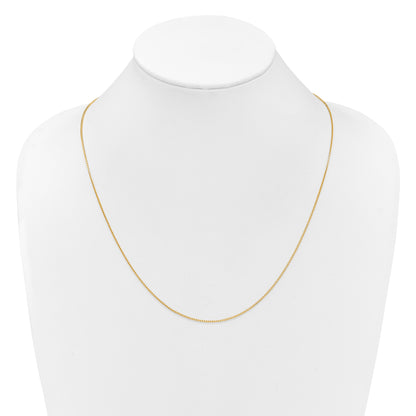 22 Inch 14K Yellow Gold Adjustable 1.1mm Franco Chain Necklace