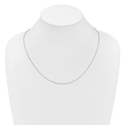 22 Inch 14K White Gold Adjustable 1.1mm Franco Chain Necklace