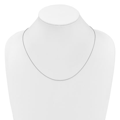 26 Inch 14K White Gold Adjustable 1.1mm Franco Chain Necklace