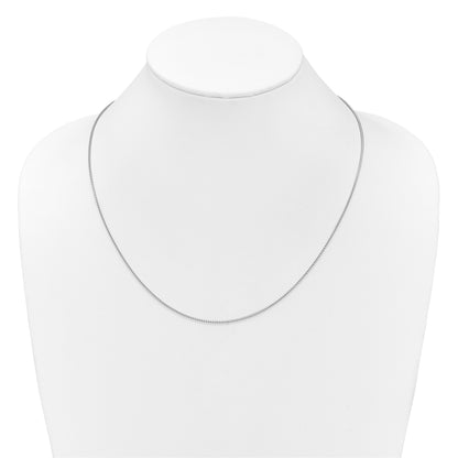22 Inch 14K White Gold Adjustable 1.25mm Franco Chain Necklace