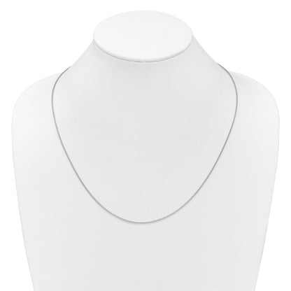 22 Inch 14K White Gold Adjustable 1.25mm Franco Chain Necklace