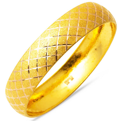 14K Yellow Gold 1.5 cm Wide Bangle