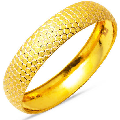 14K Yellow Gold 1.5 cm Wide Bangle
