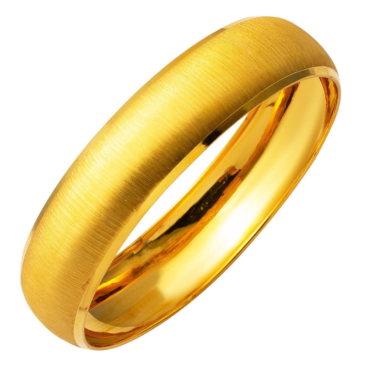 14K Yellow Gold Sandblasted 1.5 cm Bangle