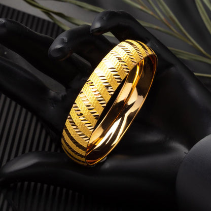 22K Yellow Gold 1.5 cm Wide Bangle (16.14 g)