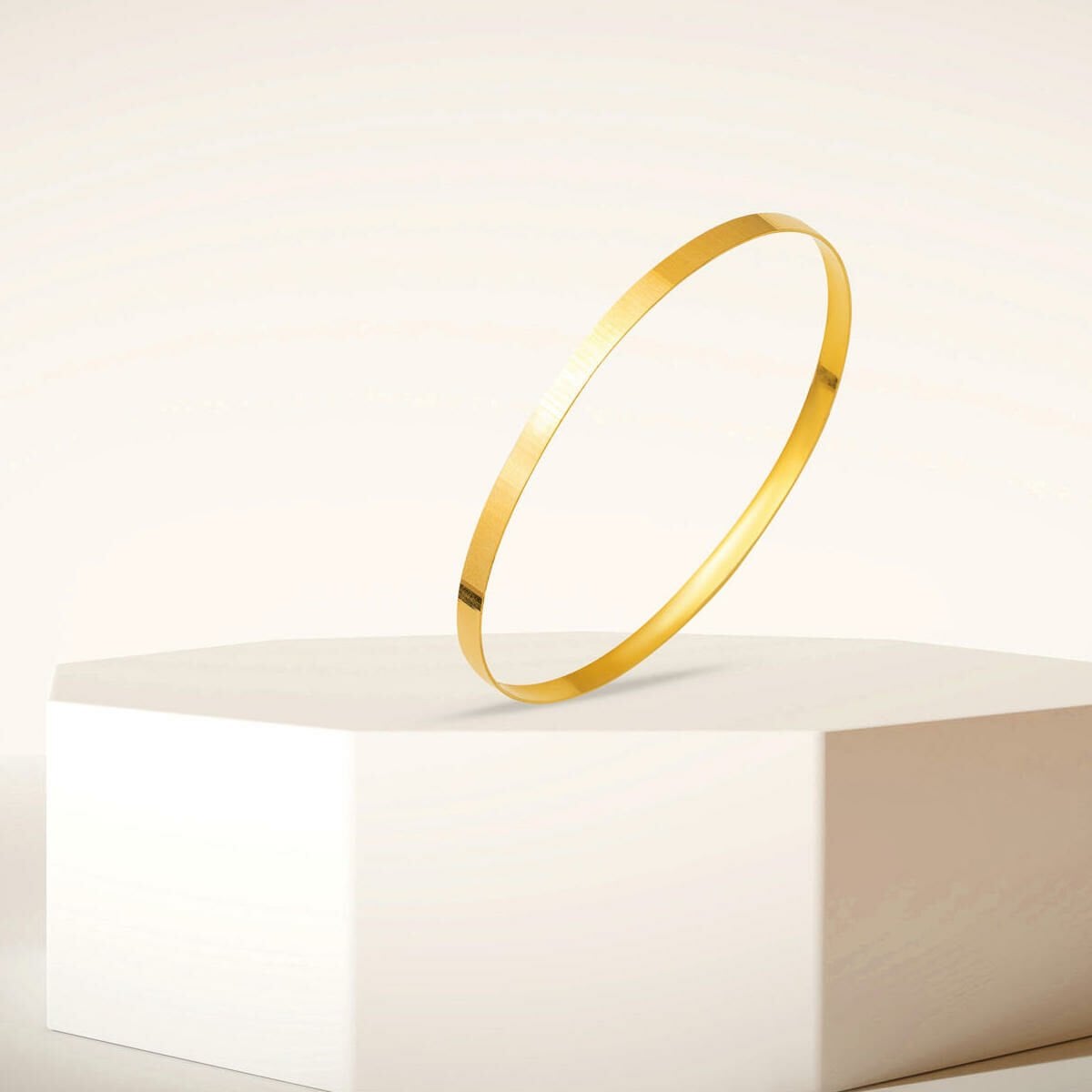 22K Yellow Gold Thin Bangle