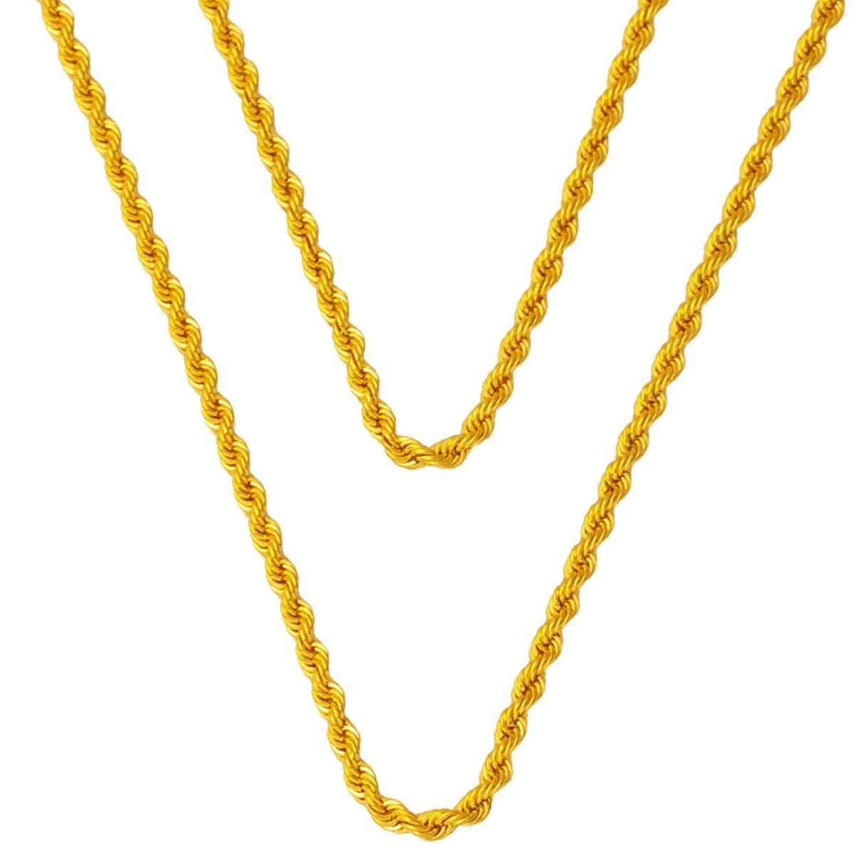 22K Yellow Gold 1.5 Meter Twisted Chain