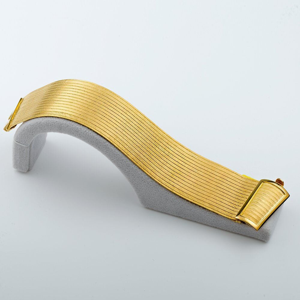 Yellow Gold Plated Sterling Silver 17 Row Trabzon Mesh Bangle