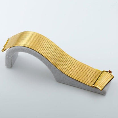 Yellow Gold Plated Sterling Silver 17 Row Trabzon Mesh Bangle