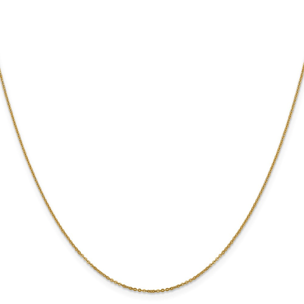 18 Inch 14K 1.1mm Flat Cable Chain Necklace