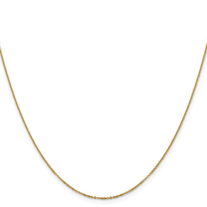 18 Inch 14K 1.1mm Flat Cable Chain Necklace