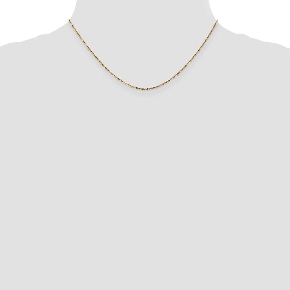 16 Inch 14K 1.1mm Flat Cable Chain Necklace