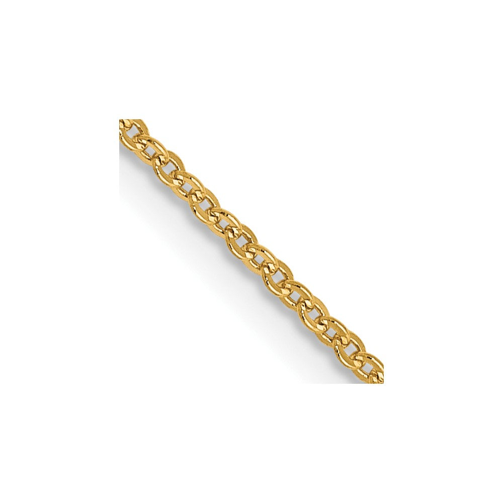 18 Inch 14K 1.1mm Flat Cable Chain Necklace