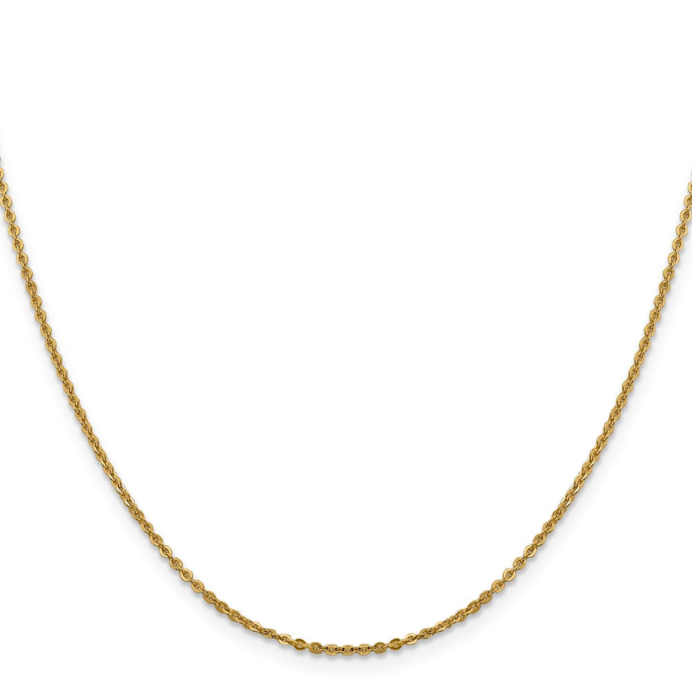 16 Inch 14K 1.7mm Flat Cable Chain Necklace
