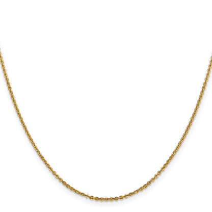 16 Inch 14K 1.7mm Flat Cable Chain Necklace