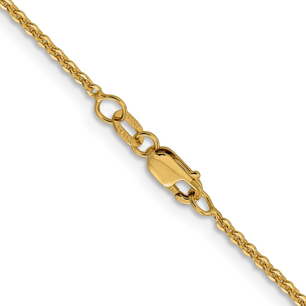 16 Inch 14K 1.7mm Flat Cable Chain Necklace
