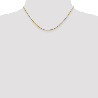 16 Inch 14K 1.7mm Flat Cable Chain Necklace