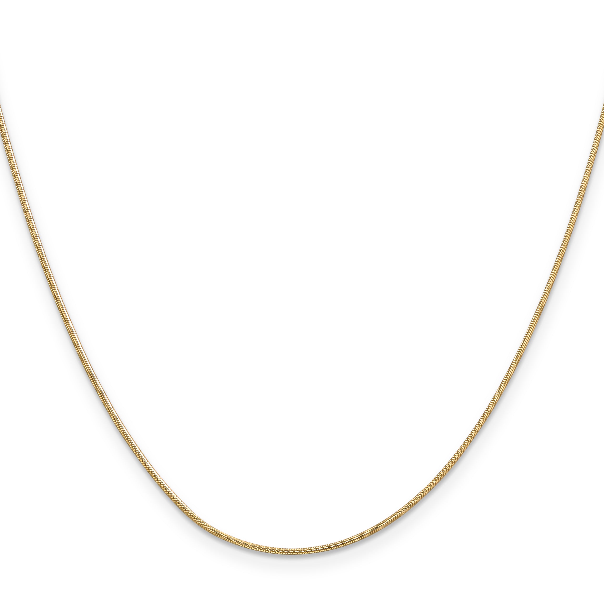 18 Inch 14K .9mm Round Snake Chain