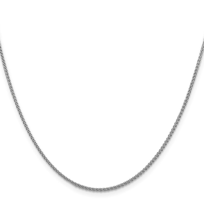 2 Inch 14K White Gold 1.5mm Spiga Chain Necklace