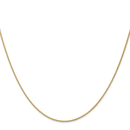 18 Inch 14K 1.0mm Spiga Chain Necklace