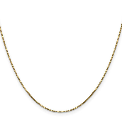 18 Inch 14K .9mm Box Chain Necklace