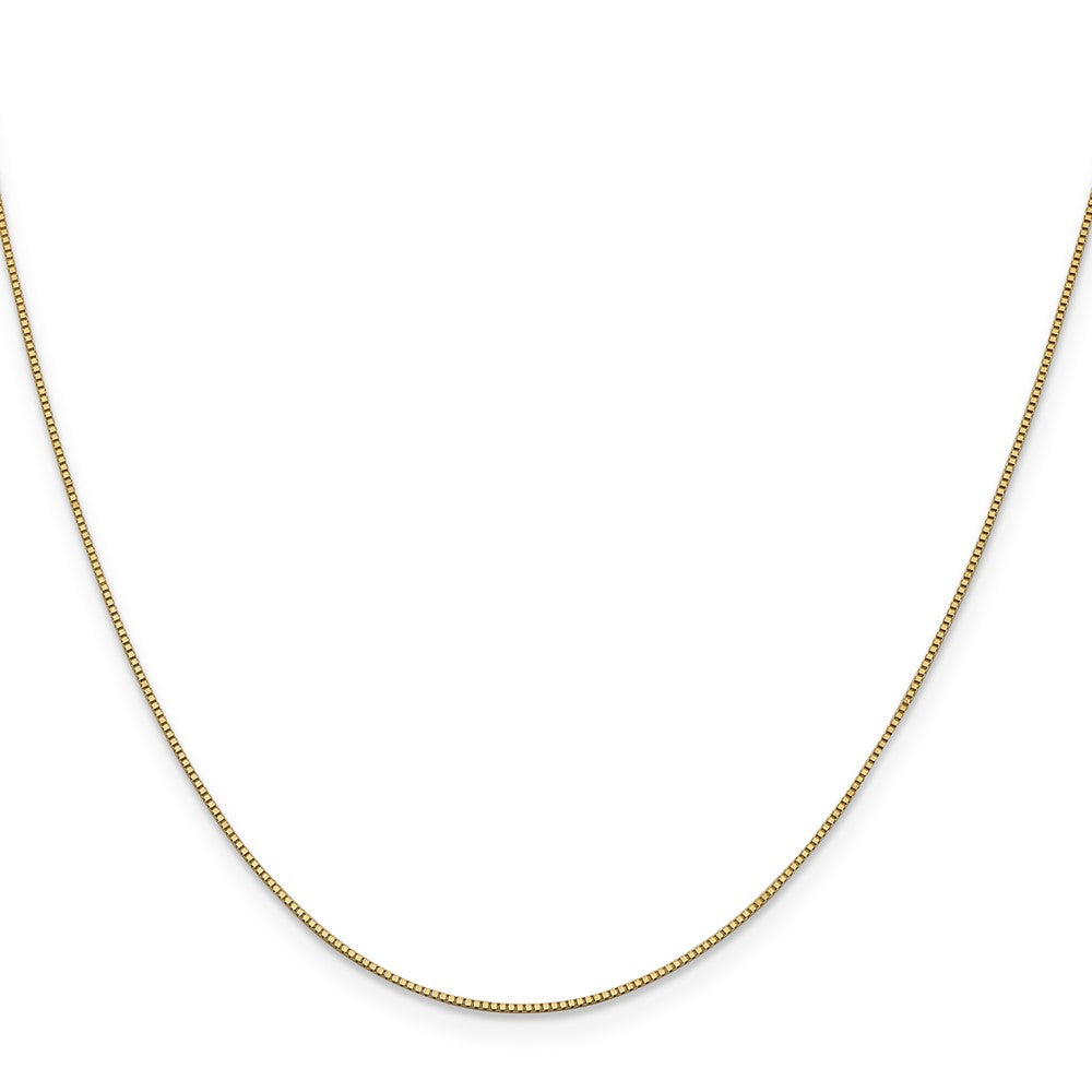 18 Inch 14K .7mm Box With Lobster Clasp Chain Necklace