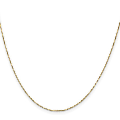 20 Inch 14K .7mm Box With Lobster Clasp Chain Necklace