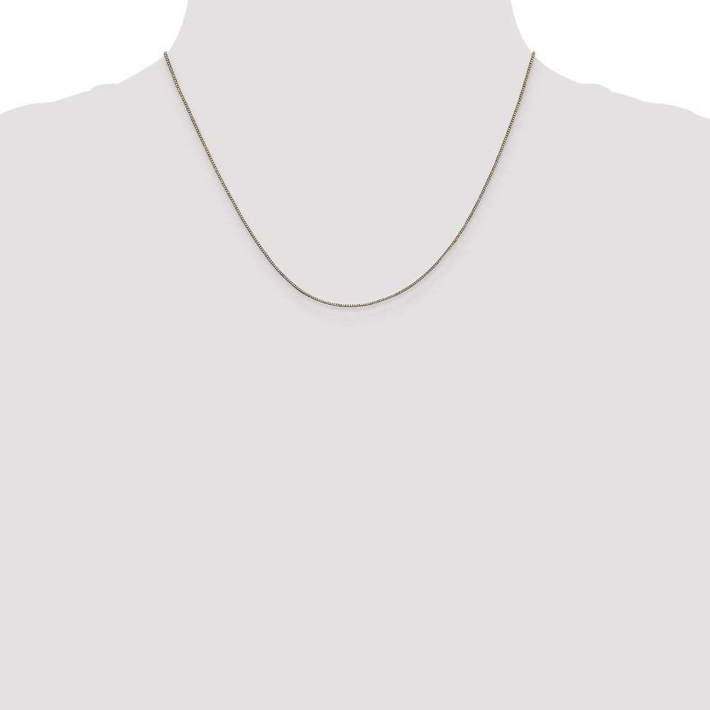 18 Inch 14K .7mm Box With Lobster Clasp Chain Necklace